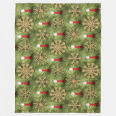 Strohsterne and Candles Fleece Deken (Voorkant)