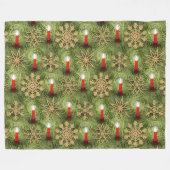 Strohsterne and Candles Fleece Deken (Voorkant (Horizontaal))