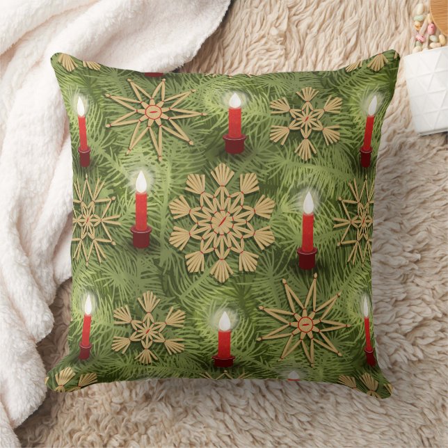 Strohsterne and Candles Kussen (Deken)