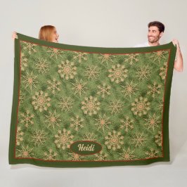 Strohsterne on Pine Tree Fleece Deken