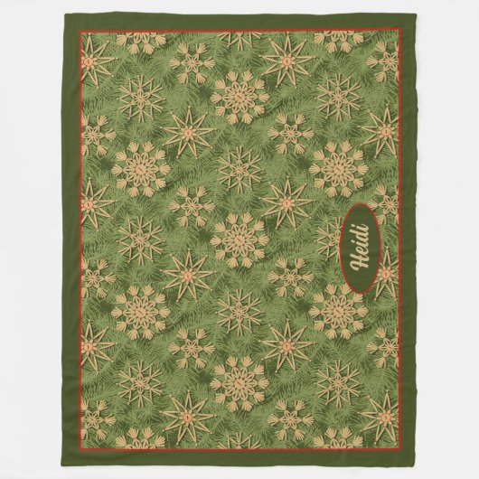 Strohsterne on Pine Tree Fleece Deken (Voorkant)