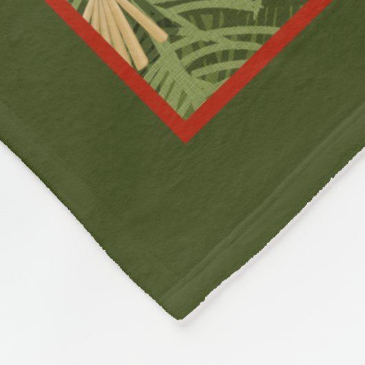 Strohsterne on Pine Tree Fleece Deken (Hoek)