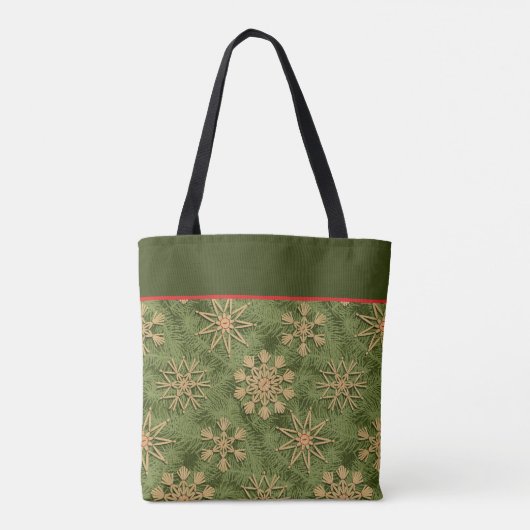 Strohsterne on Pine Tree Tote Bag (Achterkant)