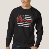 Stroke Awareness American Flag   Red Ribbon Trui (Voorkant)