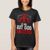 Stroke Awareness God Stroke Ribbon Stroke T-shirt (Voorkant)