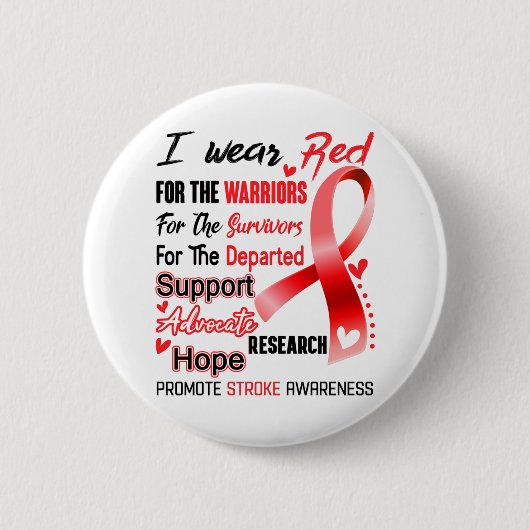 Stroke Awareness Month Ribbon Gifts Ronde Button 5,7 Cm (Voorkant)