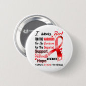 Stroke Awareness Month Ribbon Gifts Ronde Button 5,7 Cm (Voorkant /achterkant)