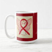 Stroke Awareness Red Ribbon Angel - Aangepaste Mok (Links)