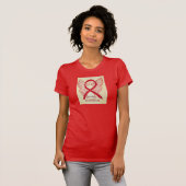 Stroke Awareness Red Ribbon Angel Shirt (Voorkant volledig)
