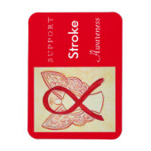 Stroke Awareness Ribbon Angel Custom Magnet Magneet (Verticaal)