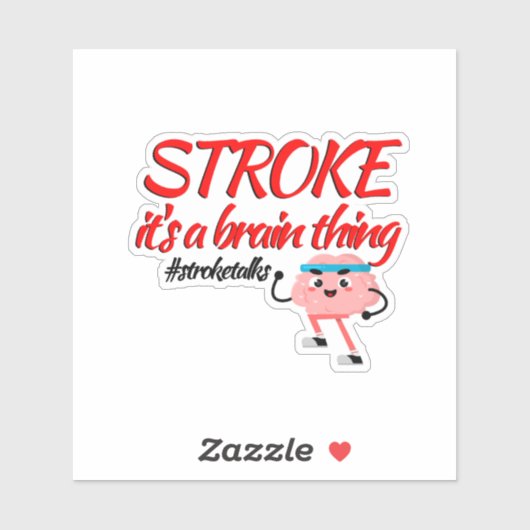 Stroke Awareness Sticker - Het is een hersending (Vel)