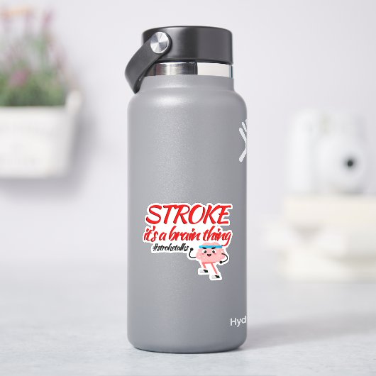 Stroke Awareness Sticker - Het is een hersending (HydroFlask)