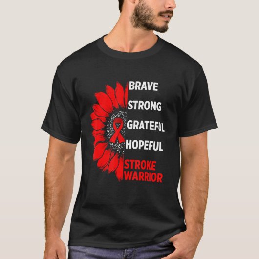 Stroke Awareness Survivor Pride Strong Warrior T-shirt (Voorkant)