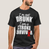 Stroke Awareness Survivor Proud Funny Strong Warri T-shirt (Voorkant)