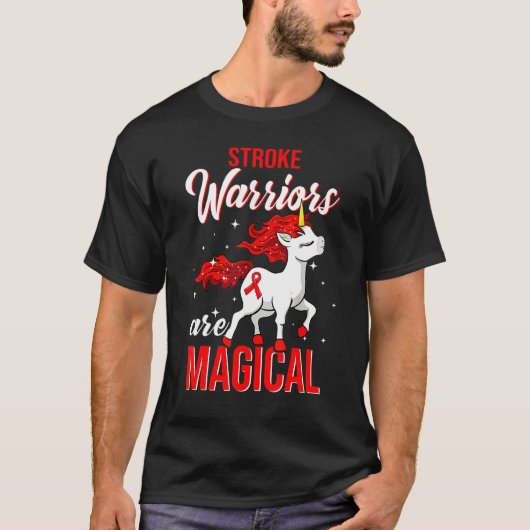 Stroke Awareness Warrior Eenhoorn T-shirt (Voorkant)