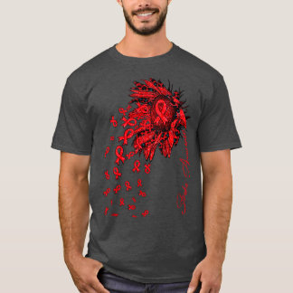 Stroke Awareness Zonnebloemlint bloemen herfst T-shirt