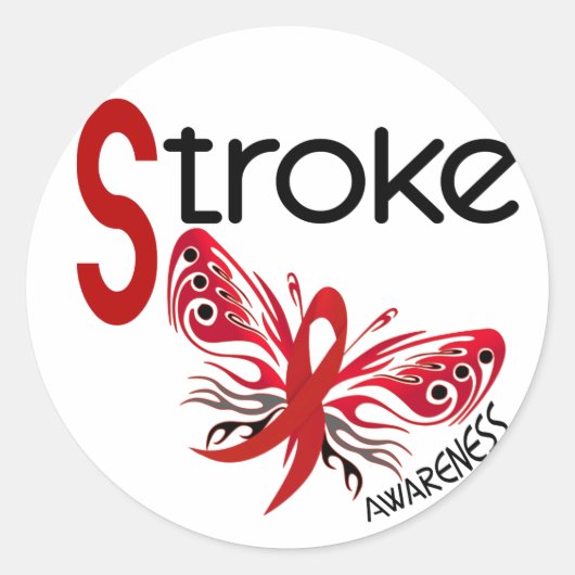 Stroke BUTTERFLY 3.1 Ronde Sticker (Voorkant)