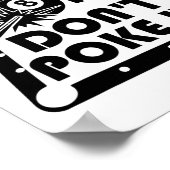 Stroke It Don't Poke It Pool Biljart Speler Fun Poster (Hoek)