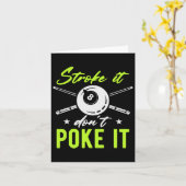 Stroke It Don't Poke It Snooker Pool Biljart Kaart (Gele Bloem)