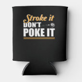 Stroke It Dont Poke Love Biljart Shirt Blikjeskoeler (Voorkant)