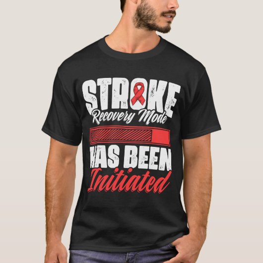 Stroke Recovery Mode Red Ribbon Survivor Stroke Aw T-shirt (Voorkant)