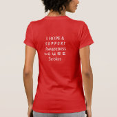 Stroke Red Awareness Ribbon Angel Custom Shirt (Achterkant)