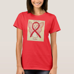 Stroke Red Awareness Ribbon Custom Shirt