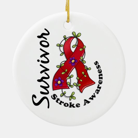 Stroke Survivor 15 Keramisch Ornament (Achterkant)