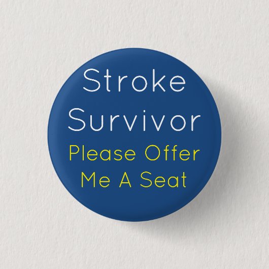 Stroke Survivor 7,5 cm rondebadge Ronde Button 3,2 Cm (Voorkant)