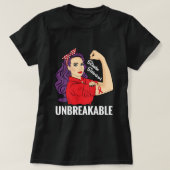 Stroke Survivor Awareness Warrior Unbreakable.png T-shirt (Design voorkant)