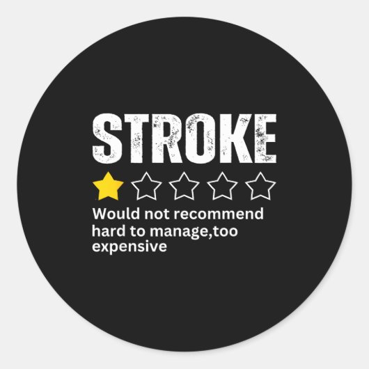Stroke Survivor Heart Disease Warrior Fighter Card Ronde Sticker (Voorkant)