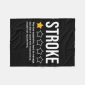Stroke Survivor Heart Disease Warrior Fighter Kaar Fleece Deken (Voorkant (Horizontaal))