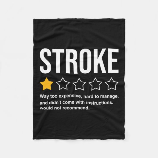Stroke Survivor Heart Disease Warrior Fighter Kaar Fleece Deken (Voorkant)