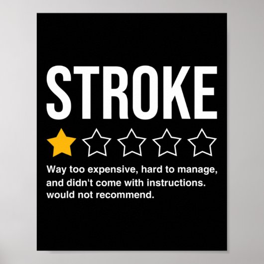 Stroke Survivor Heart Disease Warrior Fighter Kaar Poster (Voorkant)