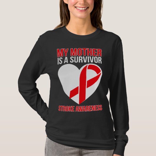 Stroke Survivor Mom Stroke Awareness Month T-shirt (Voorkant)
