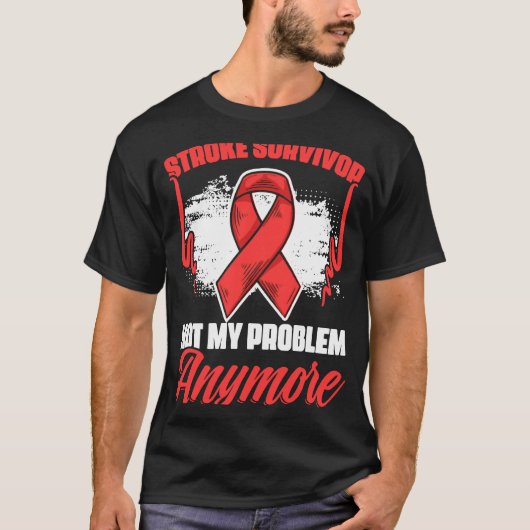 Stroke Survivor Red Ribbon Stroke Warrior Stroke A T-shirt (Voorkant)
