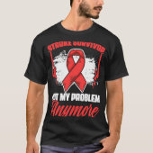Stroke Survivor Red Ribbon Stroke Warrior Stroke A T-shirt (Voorkant)