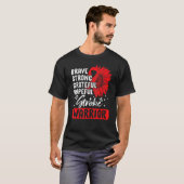 Stroke Warrior Stroke Survivor Red Awareness Ribb T-shirt (Voorkant volledig)