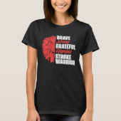 Stroke Warrior Stroke Survivor Red Ribbon Stroke A T-shirt (Voorkant)