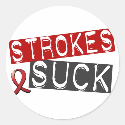Strokes Suck Ronde Sticker (Voorkant)