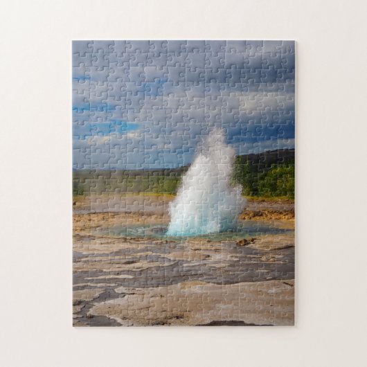 Strokkur Geyser Eruption, IJsland, Jigzaag Puzzle Legpuzzel (Verticaal)