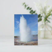 Strokkur Geyser Iceland Feestdagenkaart (Staand voorkant)