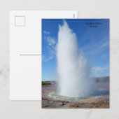 Strokkur Geyser Iceland Feestdagenkaart (Voorkant / Achterkant)