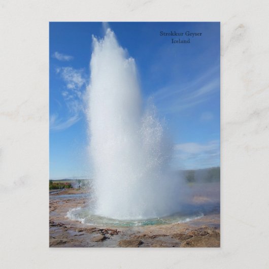 Strokkur Geyser Iceland Feestdagenkaart (Voorkant)