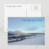 Strokkur Geyser, IJsland Briefkaart (Voorkant / Achterkant)