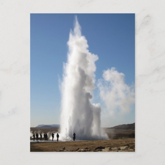 Strokkur- Geyser in IJsland Briefkaart (Voorkant)