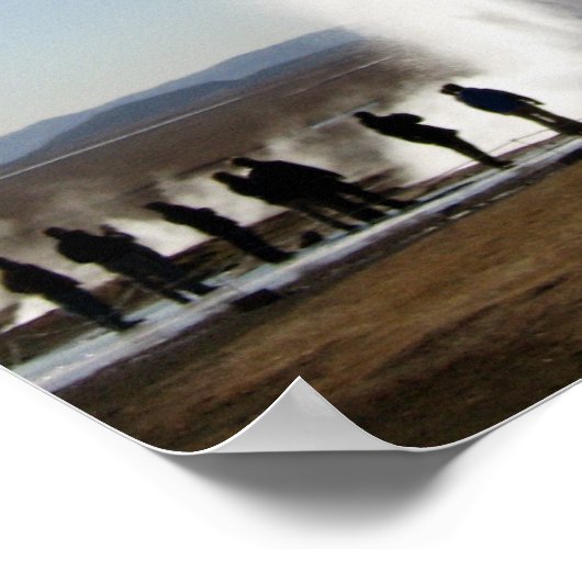 Strokkur- Geyser in IJsland Poster (Hoek)