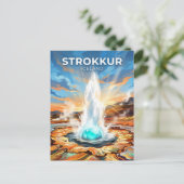Strokkur IJsland Briefkaart (Staand voorkant)