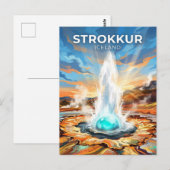 Strokkur IJsland Briefkaart (Voorkant / Achterkant)