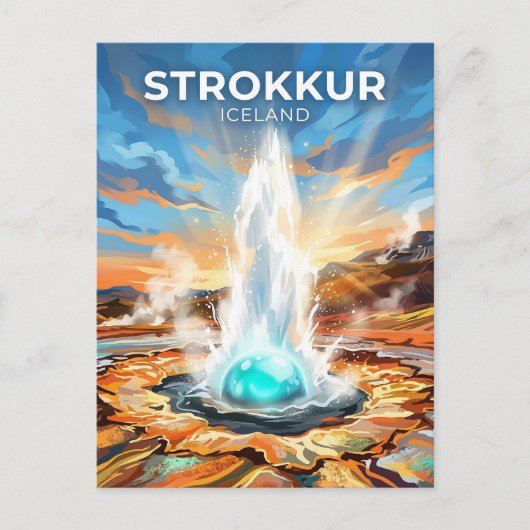 Strokkur IJsland Briefkaart (Voorkant)